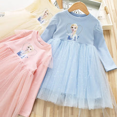 Princess Dress Girls Dress Long-sleeved For Children's Party Clothes