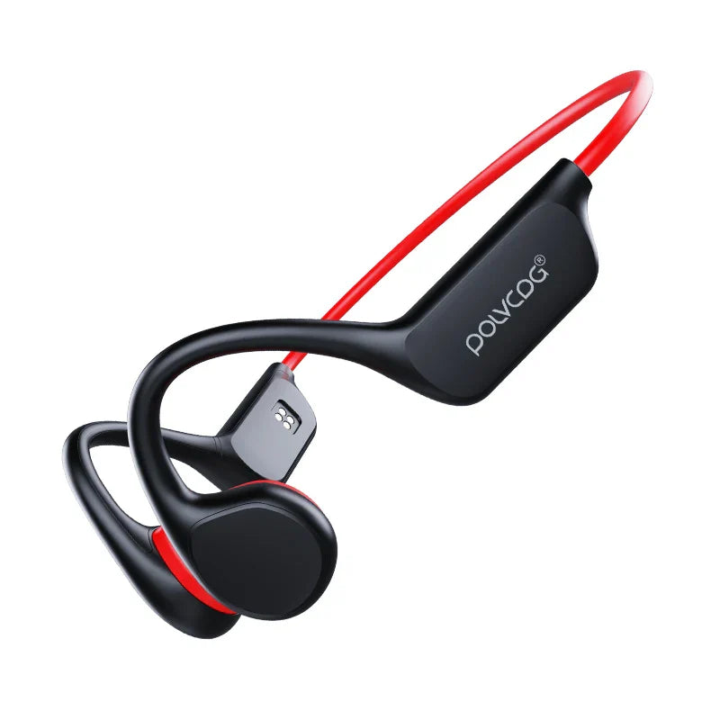 POLVCDG Bone Conduction Headset IPX8 32GB Bluetooth 5.3 Wireless Swimming Headset with Microphone Waterproof Exercise Fitness