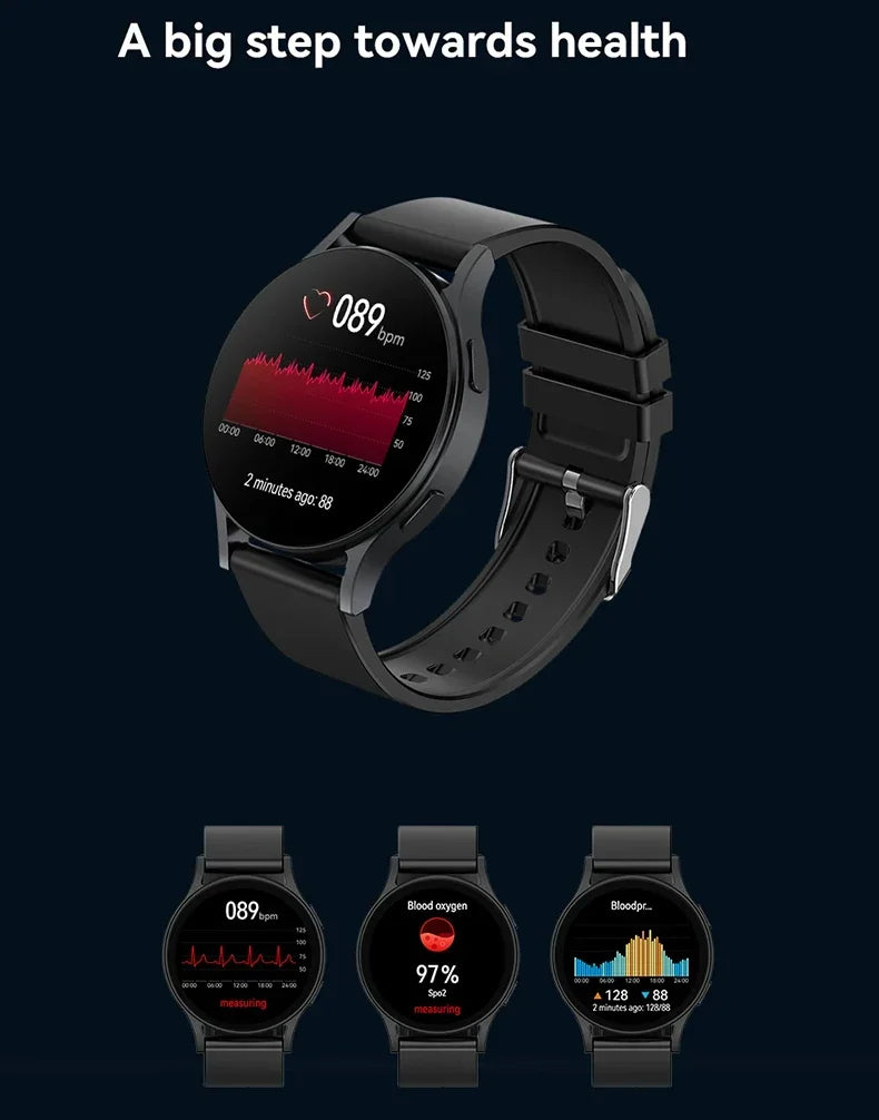 2025 New Smart Watch Women 1.28" Color Screen Bluetooth Call Heart Rate Health Monitoring for Samsung Watches 6 Pro Update