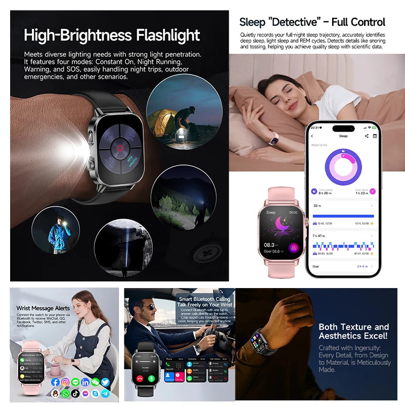 Body Composition analysis Monitoring Smart Watch Men ECG Heart Rate Blood pressure Uric Acid Health Tracker Smartwatches 2026New