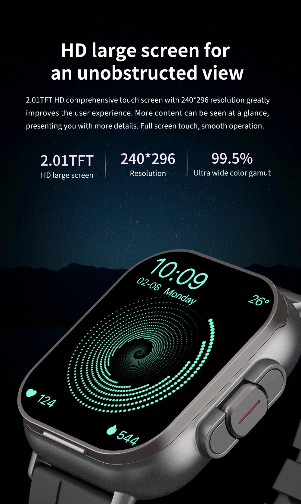 TWS Earphone Smartwatch 2.01" Headset 2 in 1 Smart Watch BT Call Blue Tooth Headphones Watches Heart Rate Sport Fitness Bracelet