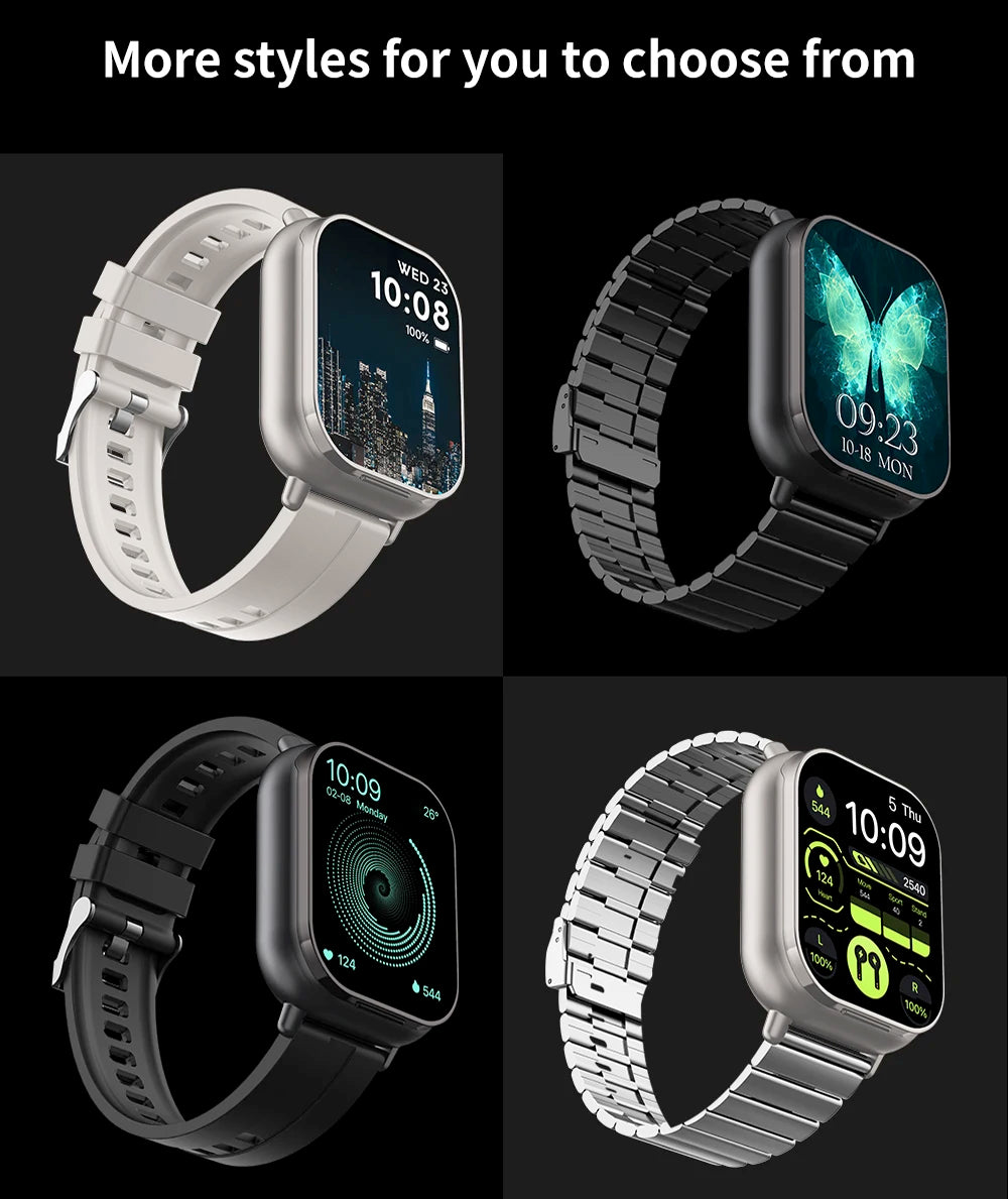 TWS Earphone Smartwatch 2.01" Headset 2 in 1 Smart Watch BT Call Blue Tooth Headphones Watches Heart Rate Sport Fitness Bracelet