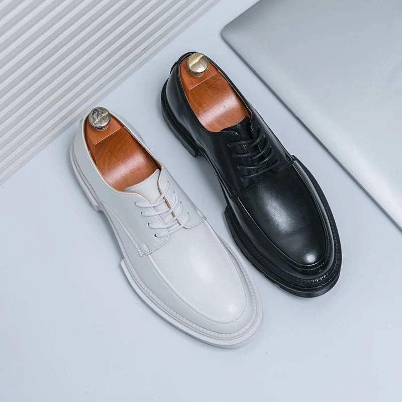 Mens Oxford White Leather Shoes Whole Luxury Formal Business Wedding Dress Shoes