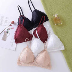 French Beautiful Back Bra Women'S Thin Lace Beautiful Back Bra No Steel Ring