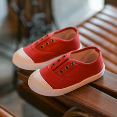 Kids Shoes For Boys Girls Insole Candy Color Children Casual Canvas Sneakers