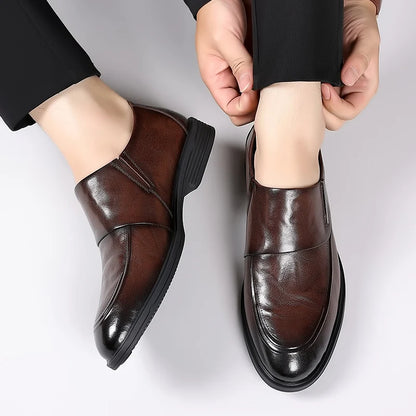 Golden Sapling Business Shoes for Men Formal Loafers Dress Oxfords Men's Wedding Shoe Fashion Leather Footwear Elegant Male Flat