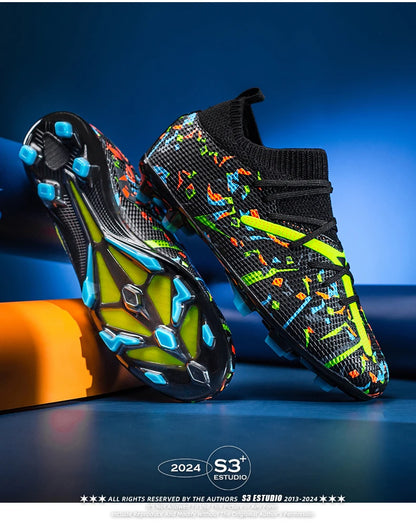 Mens Football Field Boots Ultralight Turf Indoor Society Training Soccer Shoes Cleats