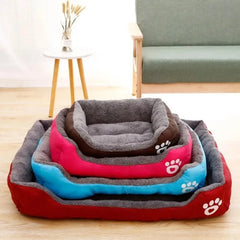 All-Season Square Dog Sleeping Bed Mat Soft Cotton Full Filling Elastic Pet Cat Sofa Mat