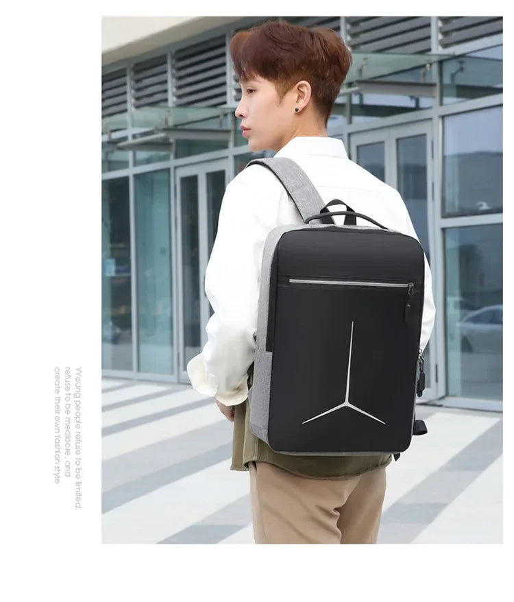 New Anti-theft USB Waterproof Hard Case Travel Smart Laptop Motorcycle Backpack Man EVA Fashion Business Men's Shell Backpack