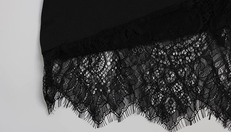 CNYISHE Strapless Solid Lace Patchwork Women Dresses Sheath Sexy Club Hip Wrap Bodycon Vestidos Female Outfits Party Chic