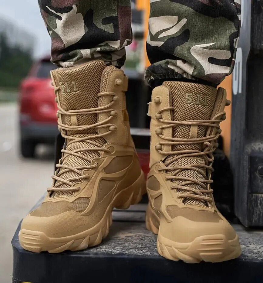 Men Military Boots s Working Safty Shoes Army Combat High-Top Militares Tacticos