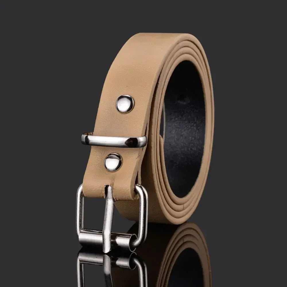 Children PU Leather Belts Boys Girls Kid Waist Strap Waistband Metal Buckle For Jeans Pants Trousers Dress Adjustable Belt