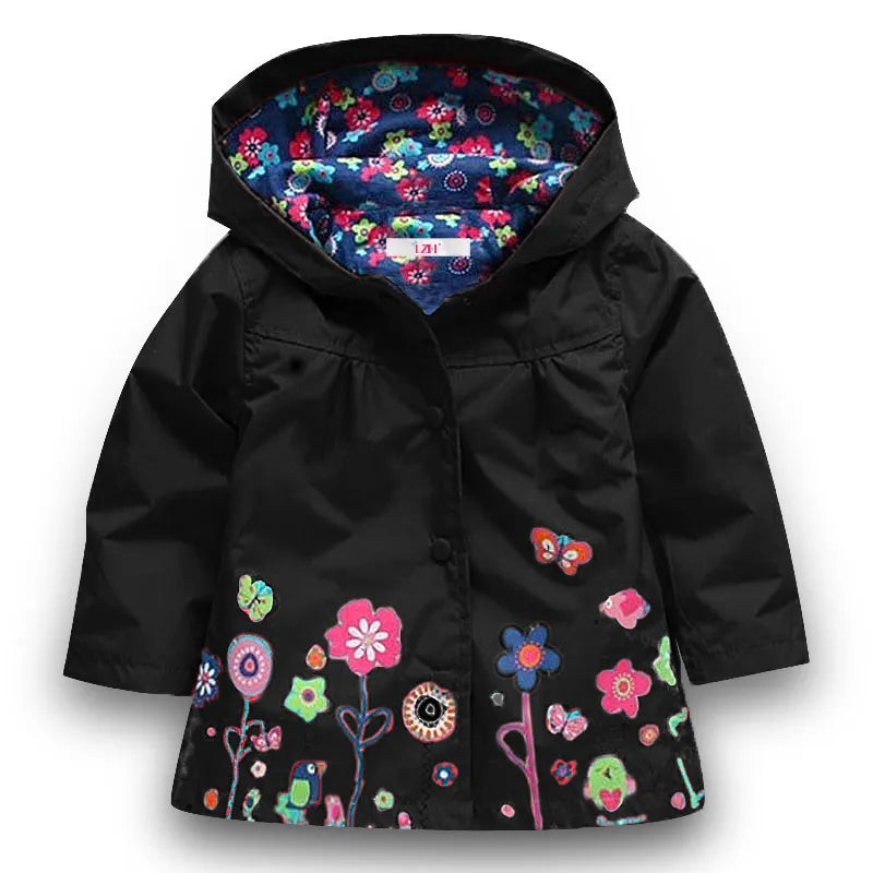 LZH Girls Coat Long Sleeve Dinosaur Kids Boys Autumn Spring Plush And Thick Windproof And Waterproof Jacket Windbreaker Clothes