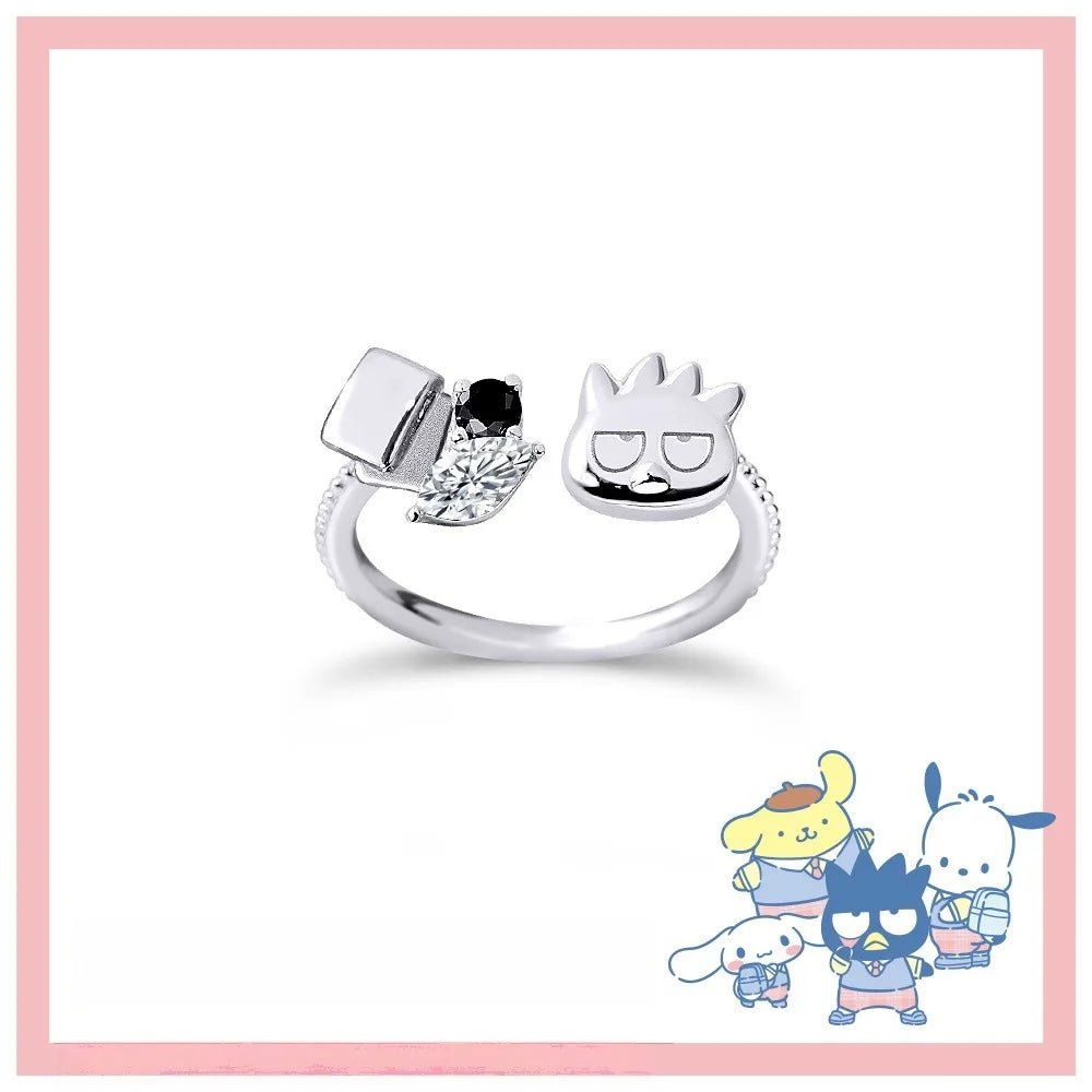Sanrio Hello Kitty KUROMI College Mix Series-Pompompurin Cartoon Cute Personality Temperament Ring Party Friend's Birthday Gifts