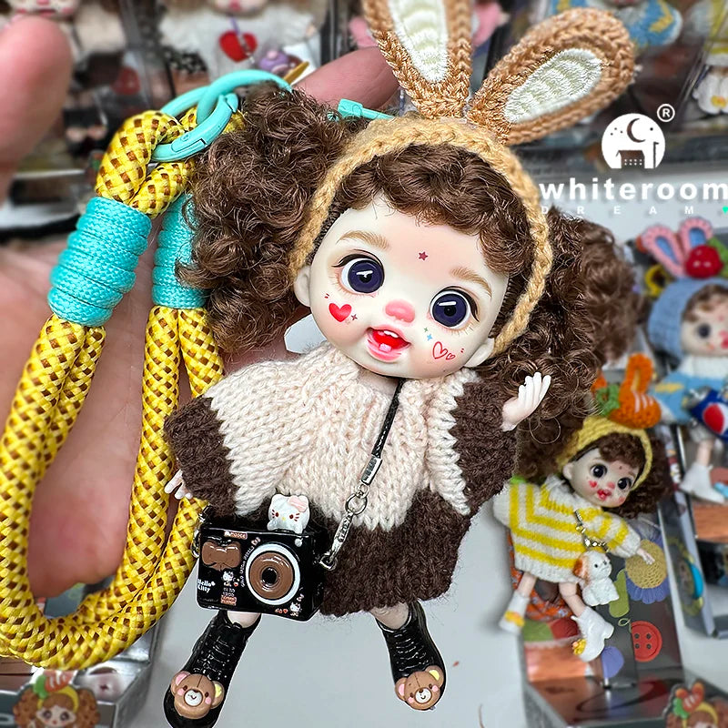 bjd doll Dolls for girls 13cm Labbu doll pocket mini blyth girl Doll Barbi Cry Baby Ball jointed doll Mobile phone Decoration