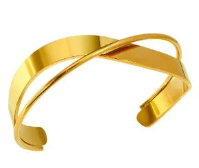 Stainless Steel Inlaid Zircon Bangle Round Bracelets