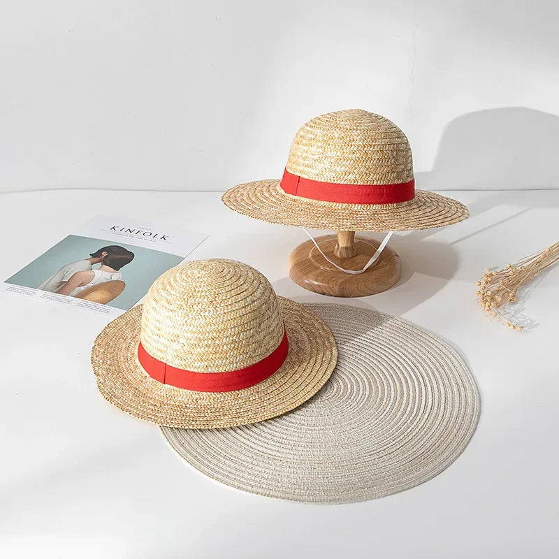 Luffy Straw Hat Anime Cartoon Cosplay Caps Accessories Summer Sun Hat