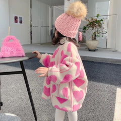 Girls Jacket Keep Warm Outerwear Fashion Little Princess Christmas Coat Kids Clothes