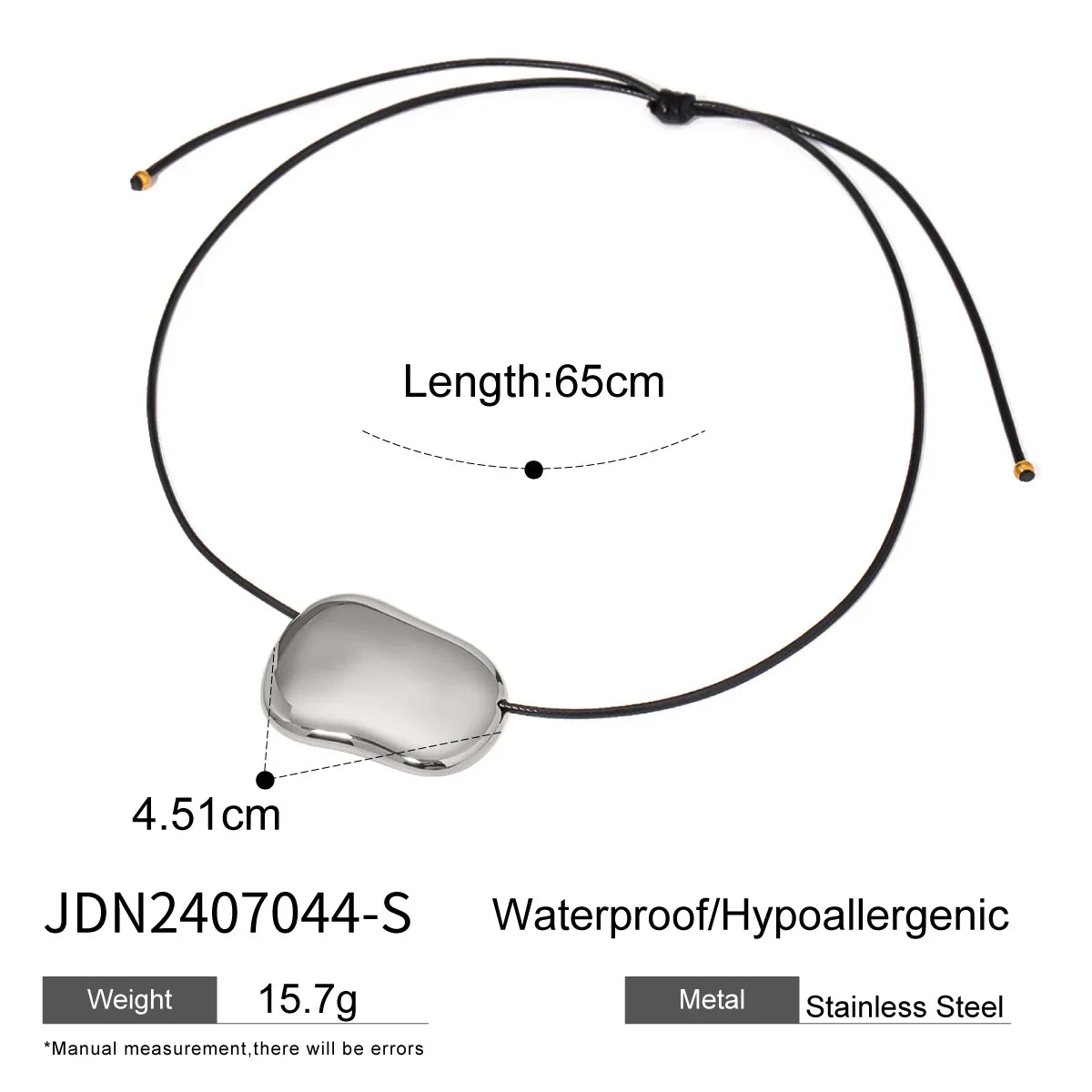 Uworld Waterproof Stainless Steel Micro Trend Cord Necklaces Women Statement Metal 18K Gold Plated Trendy 2024 Jewelry collares
