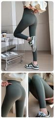 Autumn Sharkskin Leggings Women High Waist Tight Pressure Shaping