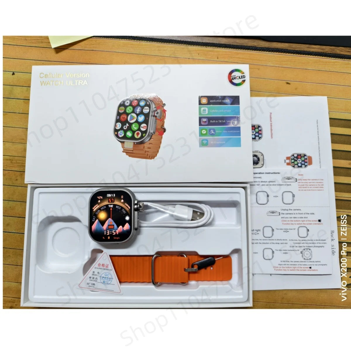 CD12 S11 Ultra 3 Smartwatch 4G 5G 2.26inch Amoled Android 12.0 Smart Watch With Rotary Camera Compass GPS WIFI 2080mAH Battery