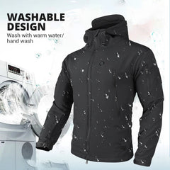 Winter Heated Jacket 7 Zone USB Electric Heating Jacket Washed Warm Jacket Man