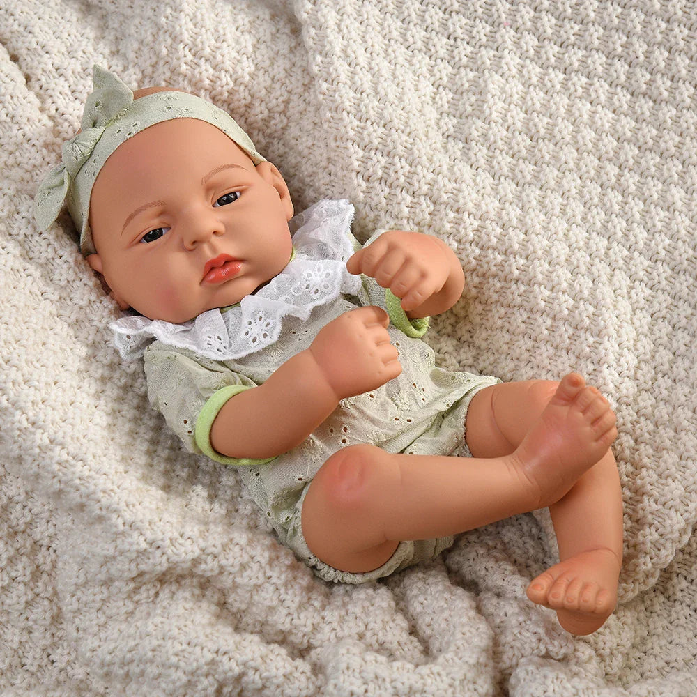 15.75inch 40cm Reborn Dolls Baby  Dolls Toys Girl Lifelike Reborn Dolls Full Body Vinyl Girl Doll Bebe Doll Toy Birthday Gift