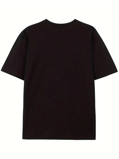 European and American men's summer retro little angel print comfortable and breathable round neck T-shirt outdoor street fashion