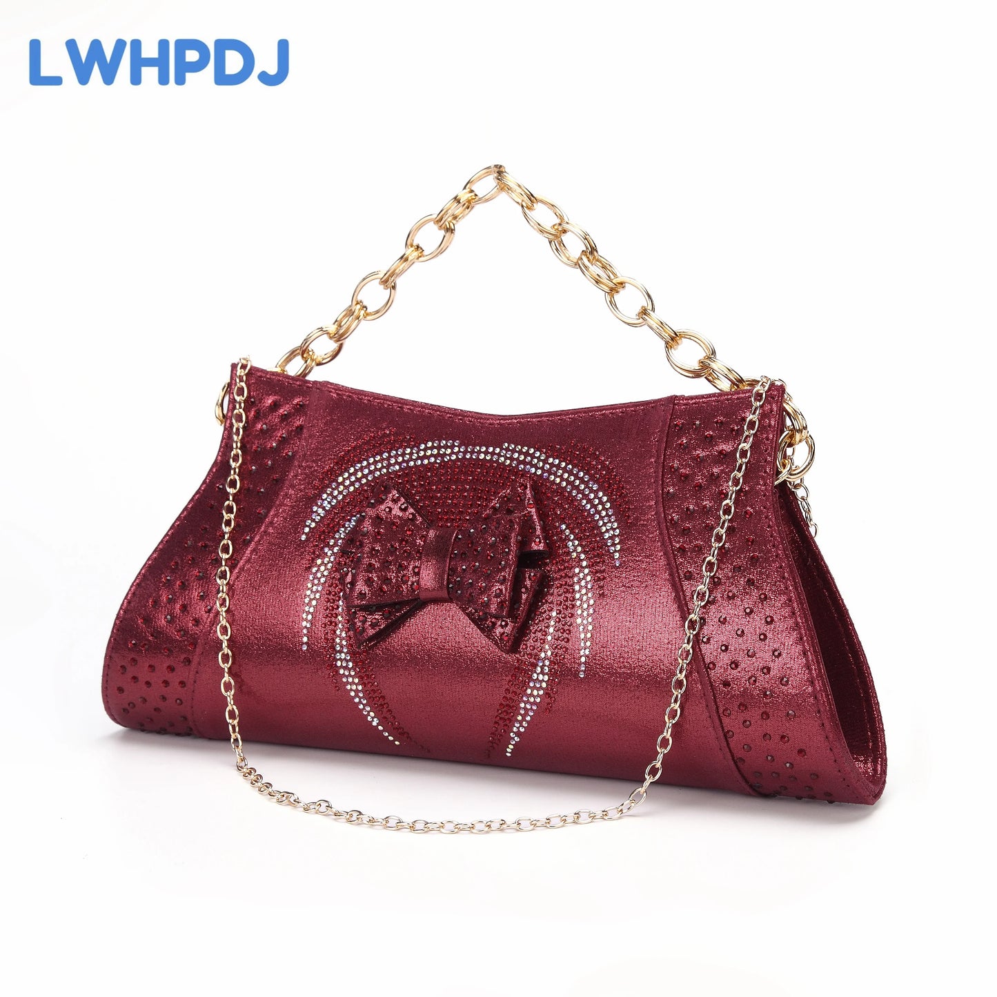 2024 New Coming Wine Color Hot Selling High Heels Ladies Sandal Matching Bag Set  For Wedding Party Pump