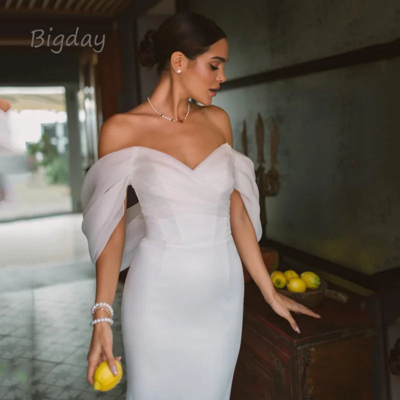 White Bridesmaid Dresses: Wedding Dress Women White Off The Shoulder Open