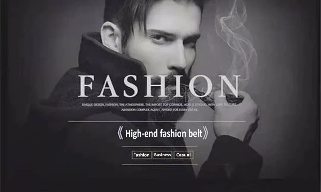 New men's belt korean fashion smooth buckle business casual belt fashion young men's trouser designer luxury brand belts