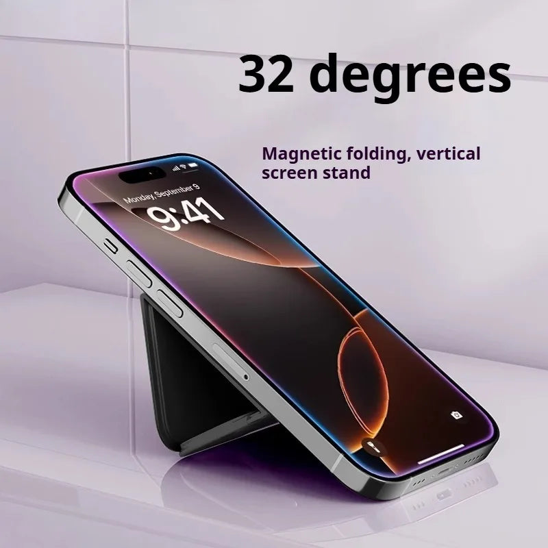 iPhone case suitable 16 pro max mobile,iPhone 15 phone magnetic back 15 promax ultra-thin single back 3-fold rotating bracket