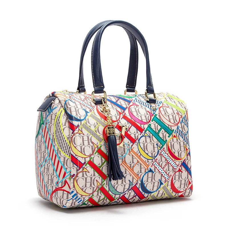 Classic Retro Women's Shoulder Bag Letter Element Versatile Large Capacity