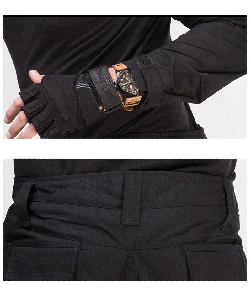 Camo Tactical Uniform Airsoft Ripstop Suit Multi Pocket Suits Hunting Pants Men Trainning Shirts Airsoft Paintball Clothes Sets