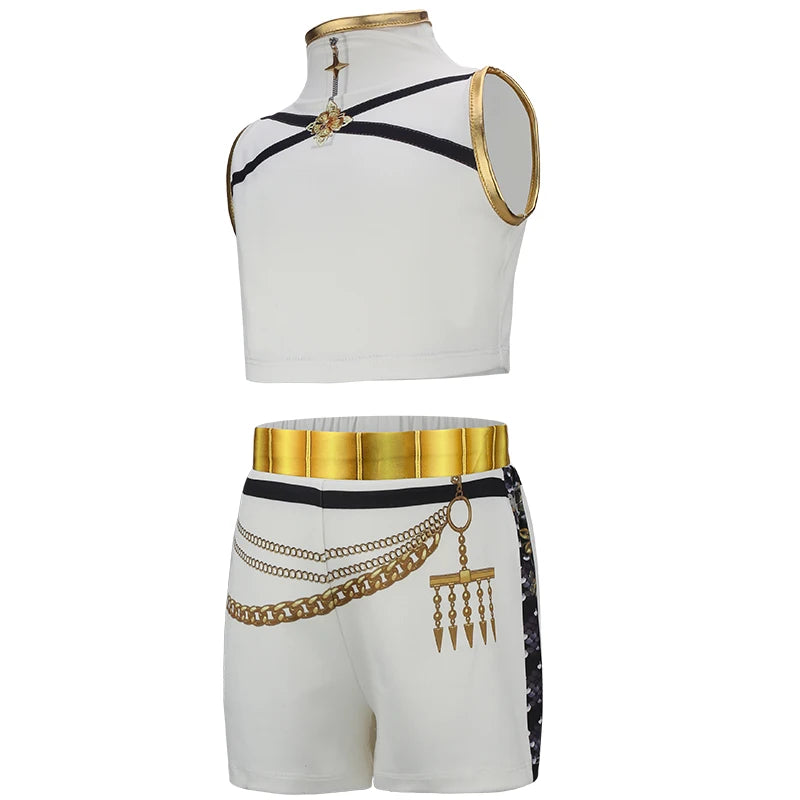 3PS Children's Girls Dance Performance Set Carnival Cosplay Costume Set Halloween Party Set Carnival Costumes 3-10 Years Old