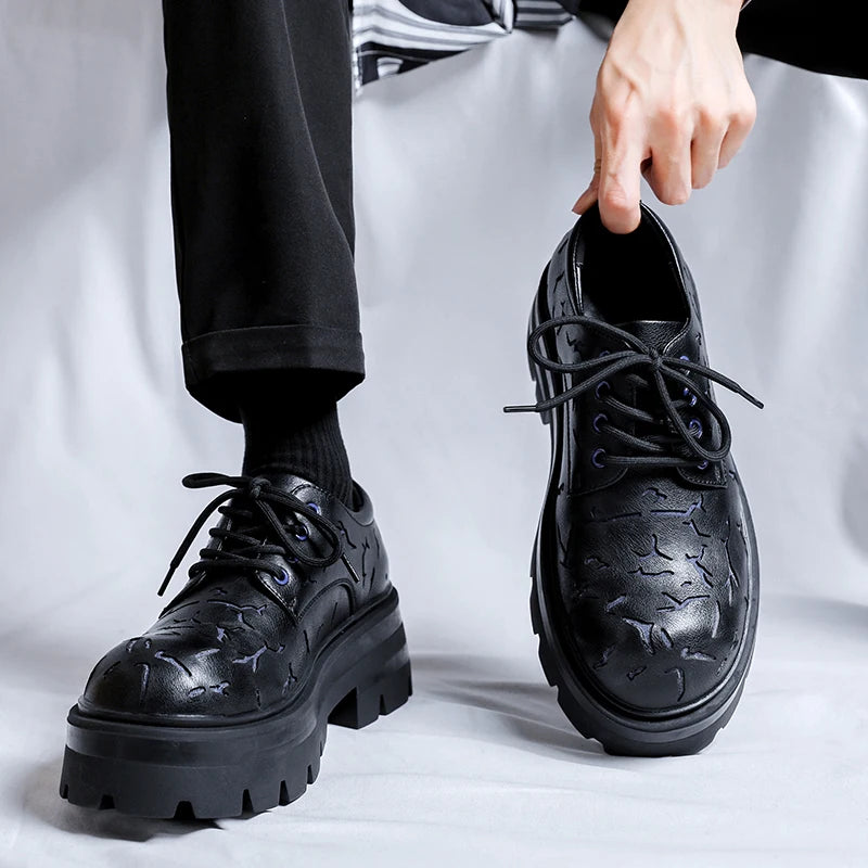 Men Dress Shoes lace up oxfords Patent Leather Brogue Shoe Male Formal Party Office Shoes Men Oxfords Business Moccasins Shoes