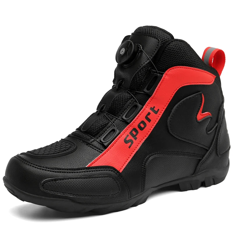 Motorcycle shoes men high top professional Riding boots Fashion outdoor plus size casual soft sole sports boots Motorcycle boots