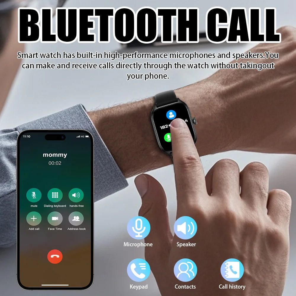 KESHUYOU 2025 New Smart Watch H9 Pro Max 2.01 inch HD Display Receive Calls Multi Sport Mode Smartwatch for Men Women Gift