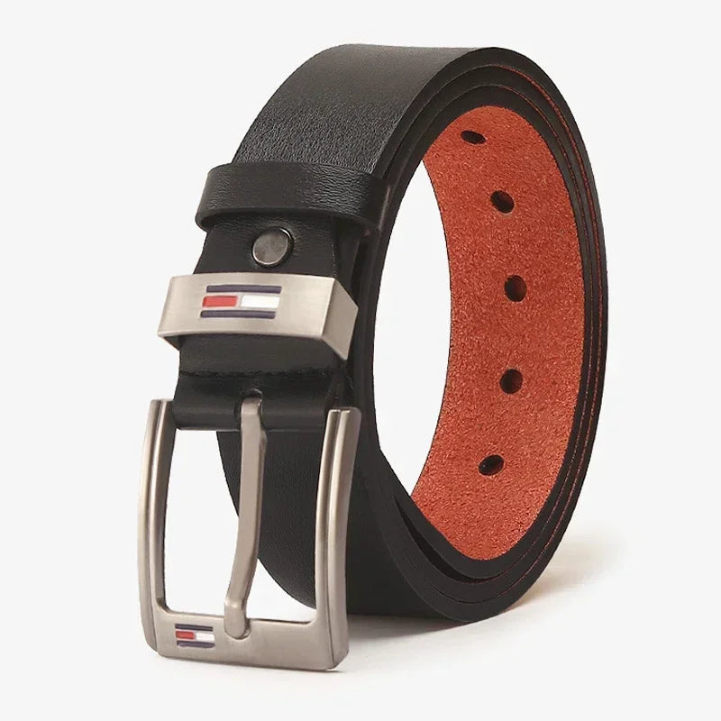 Male PU Leather Belt High Quality Men Belt Alloy Square Buckle Men Male Strap Pin Buckle Fancy Vintage Jeans Waistband Strap