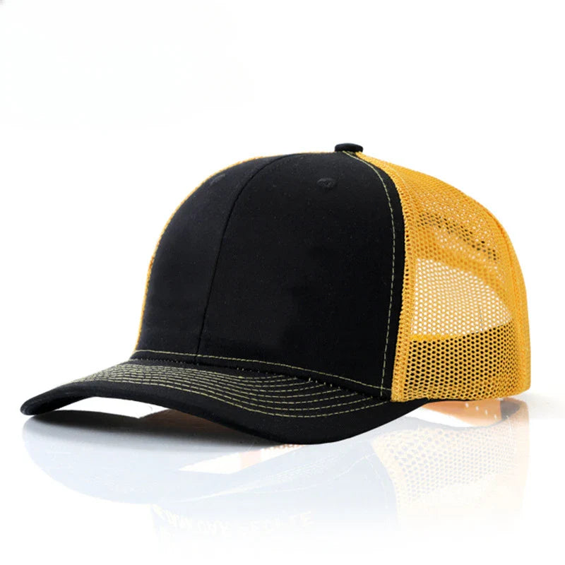 Custom embroidered logo hat Men's and women's mesh cap cotton baseball cap design DIY picture printing logo hat Summer sun hat