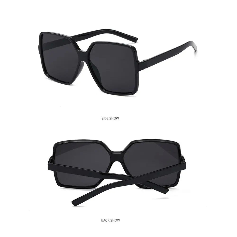 Oversized Square Sunglasses for Women and Men UV Protection Eyeglasses Retro Big Frame Sun Glasses Fashion Shades