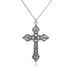 Vintage Crosses Pendant Necklace Goth Jewelry Accessories Gothic Grunge Chain