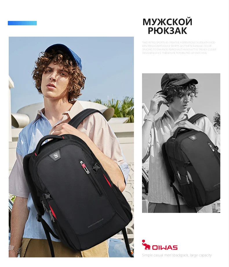 OIWAS Laptop Backpacks 15.6 Inch School Bags Waterproof Nylon 29L Casual Shoulder Bagpack Travel Teenage Men's Backpack Mochila