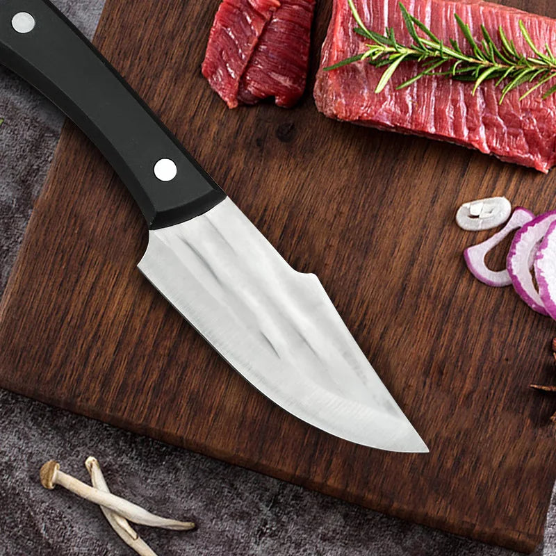 Stainless Steel Boning Knife Cleaver Fish Meat Vegetable Kitchen Knives ABS Handle