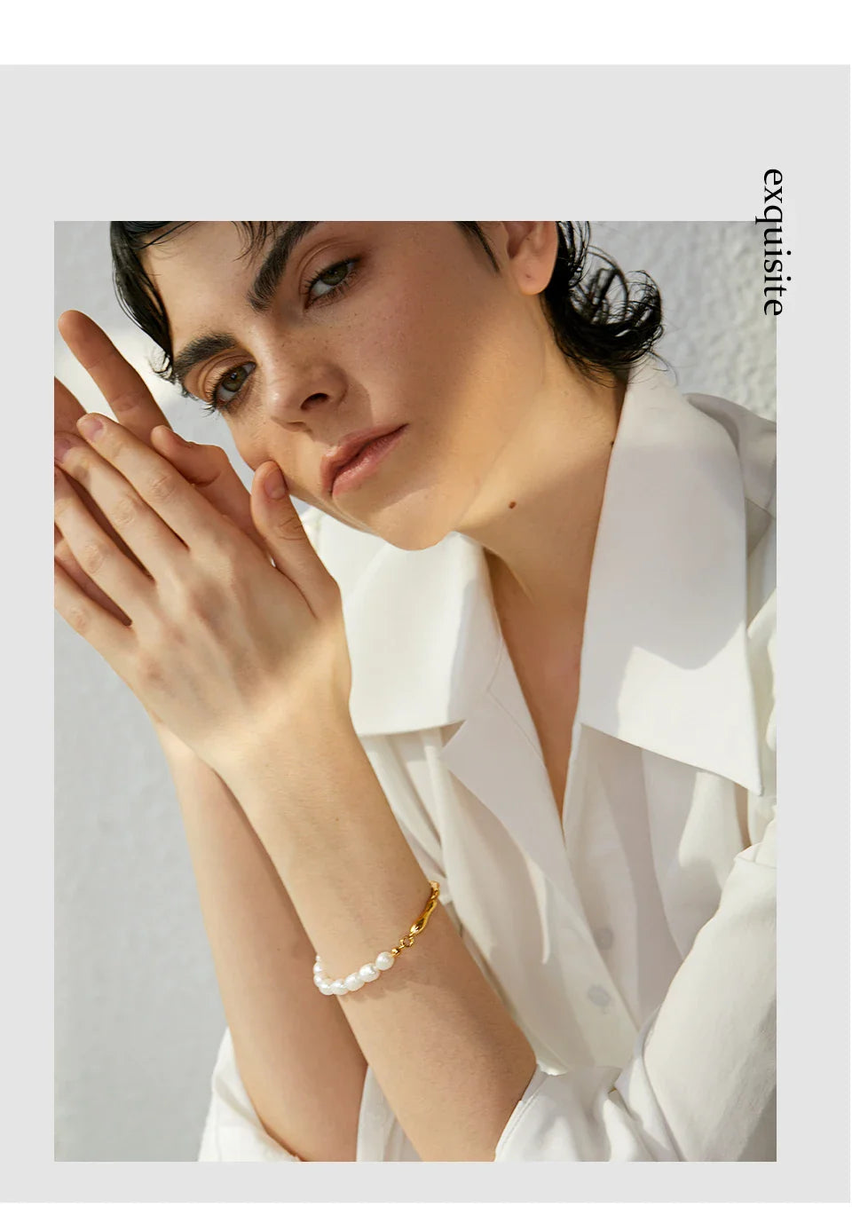 Yhpup Luxury Natural Freshwater Pearls Stainless Steel 18k Gold Color Bracelet Bangle Temperament Fashion Jewelry Women New Gift