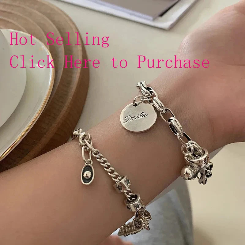 925 Sterling Silver Rings Party Jewelry Vintage Charm Double Layer