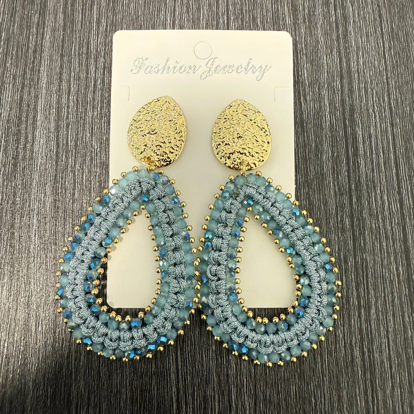 INKDEW Big Water Drop Shape Drop Earrings For Women Colorful Beads Handmade Threading Crystal Long Earrings Jewelry Gift EA144