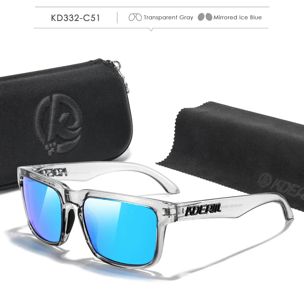 KDEAM Photochromic And Polarized Sunglasses Men Category 3 Polarized Sun Glasses Women Unique Frame Surface Eyewear With Case