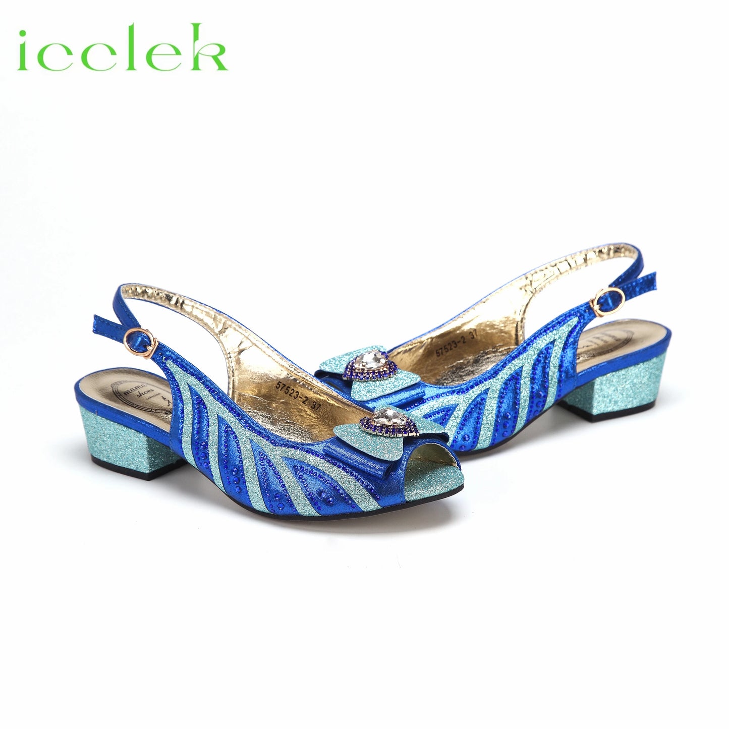 Matching Shoes and Bags: Royal Blue Elegant Low Heels Nigeria Popular Ladies Shoes