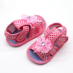 1Pair Kids Baby Girl Soft Sole Shoes Anti-slip Sandals Prewalkers Floral Design